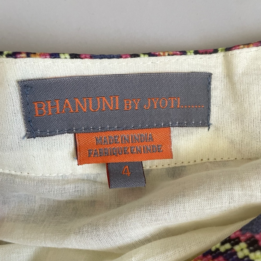 Anthro Bhanuni By Jyoti Maxi Skirt Sz 4 Colorful‎ Boho Animal Print Maximalist - Picture 3 of 16